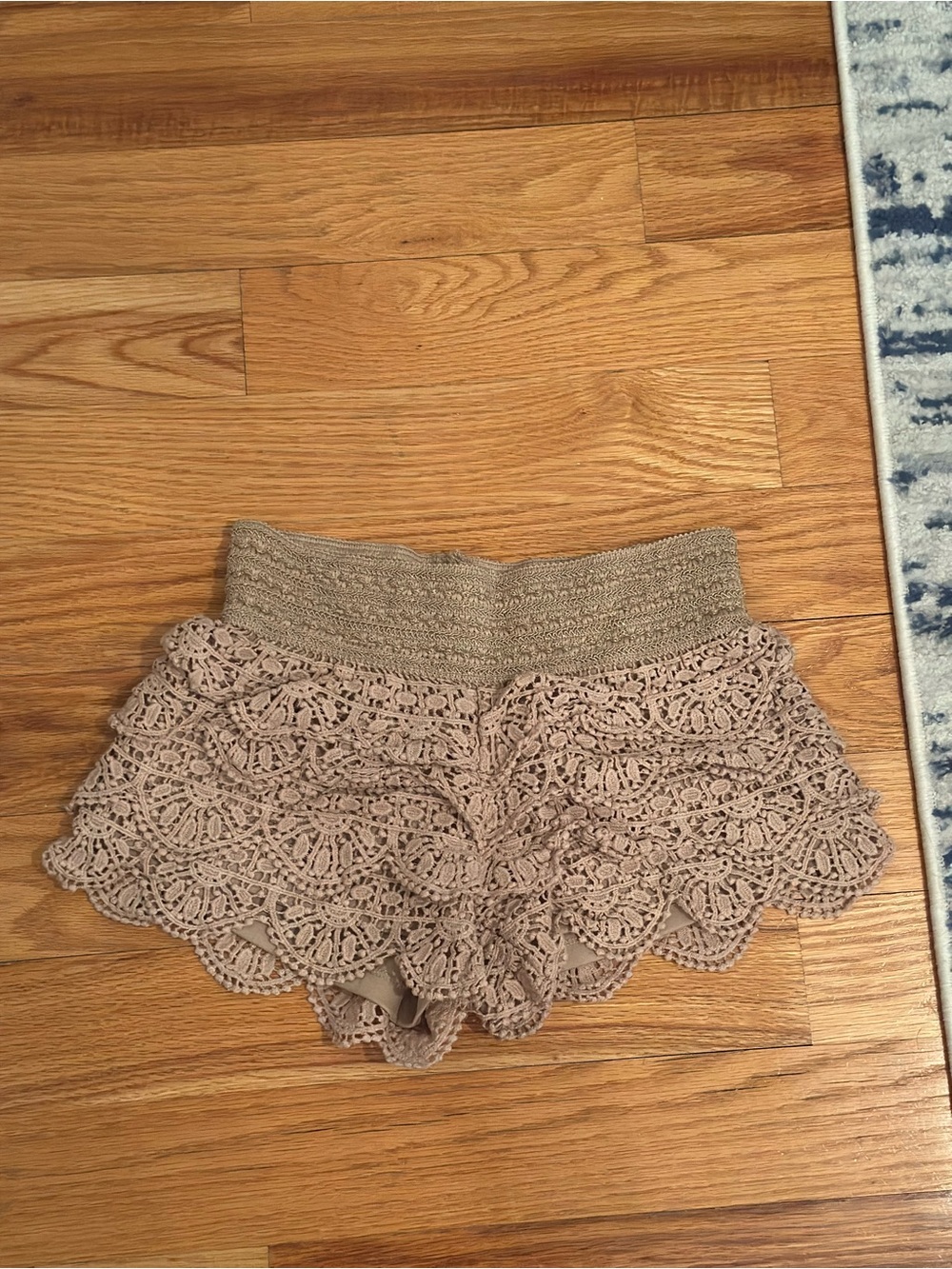 Rewind Tan Lace Shorts